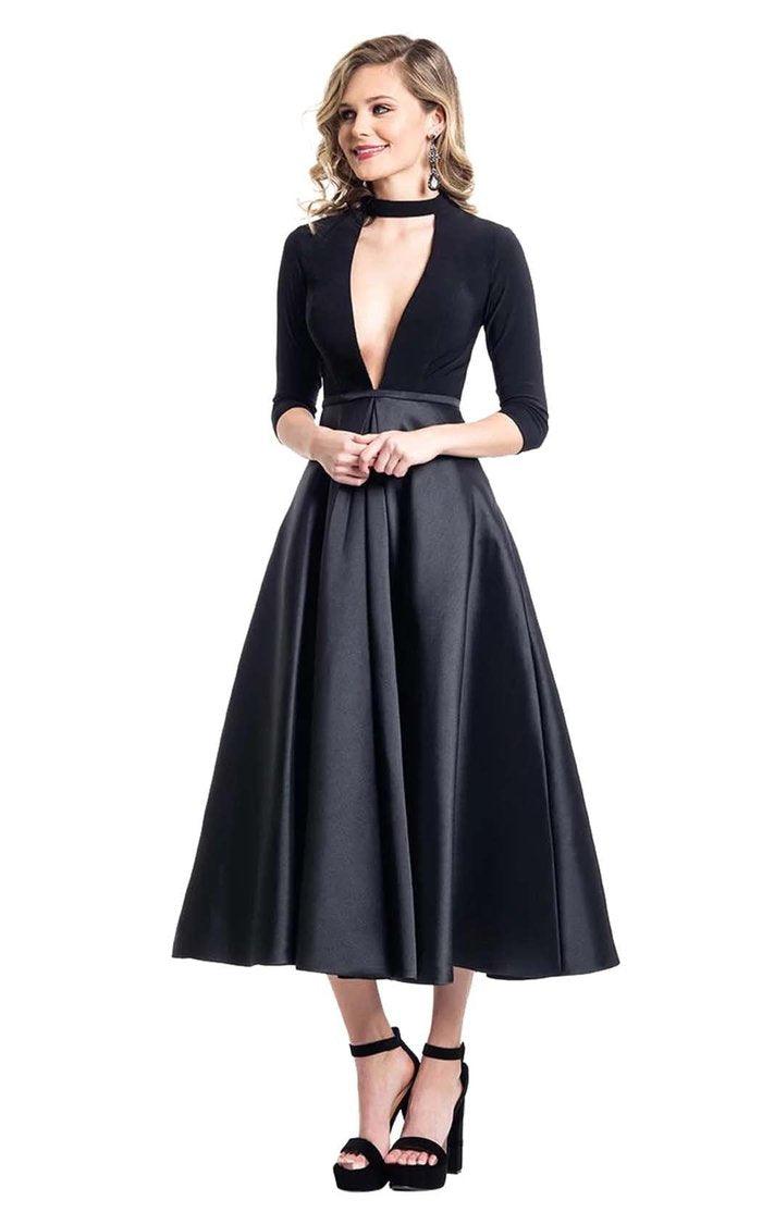 Rachel Allan Choker Knee Length Cocktail Dress L1111 - The Dress Outlet