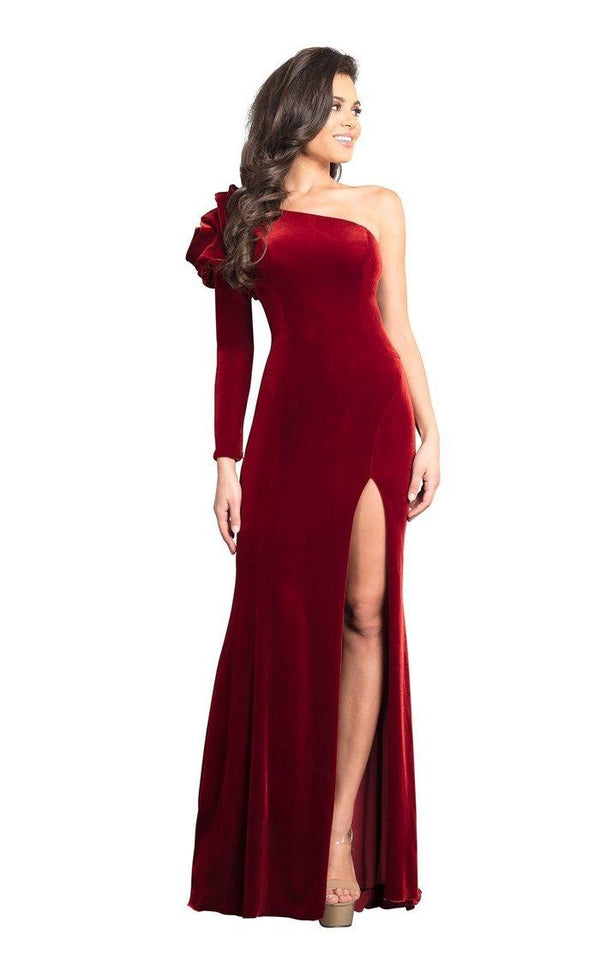 Rachel Allan Formal One Shoulder Long Dress 8359