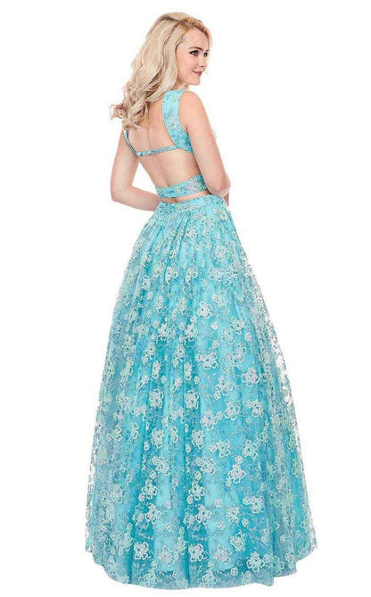 Rachel Allan Long Ball Gown Prom 2 Piece Dress 6467 - The Dress Outlet