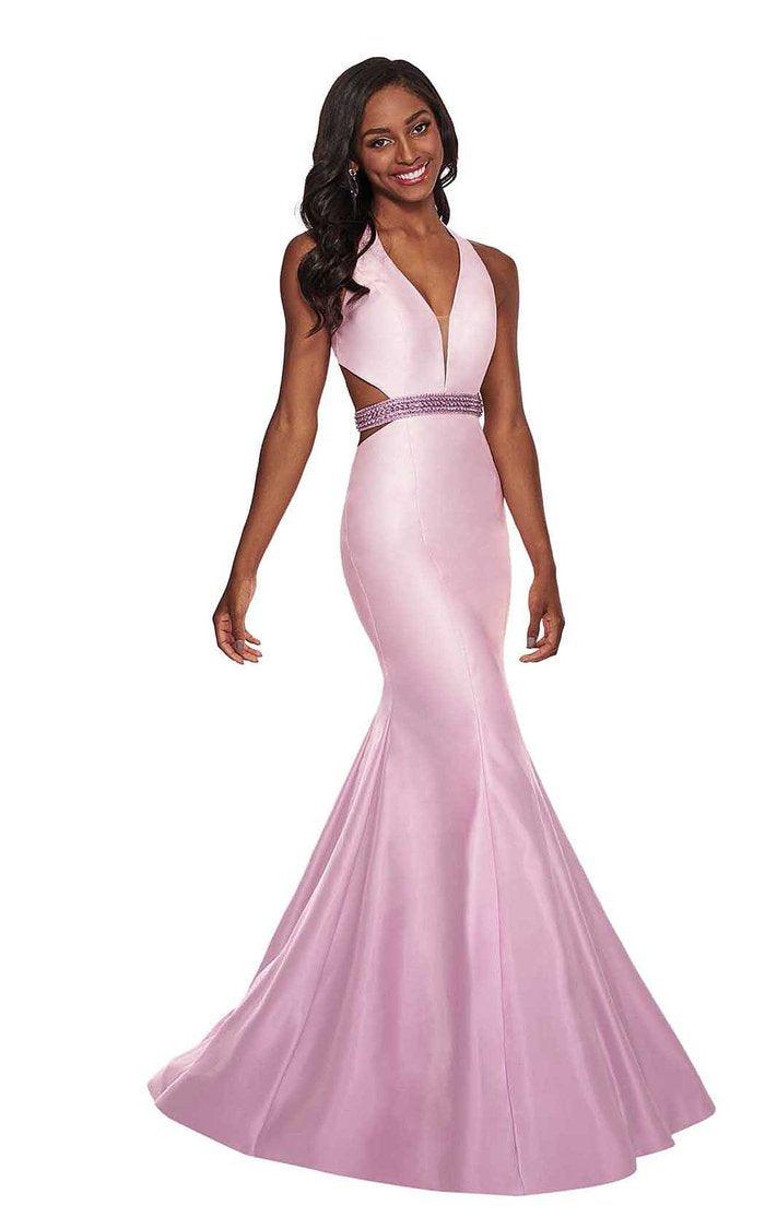 Rachel Allan Long Halter Mermaid Prom Dress 6413