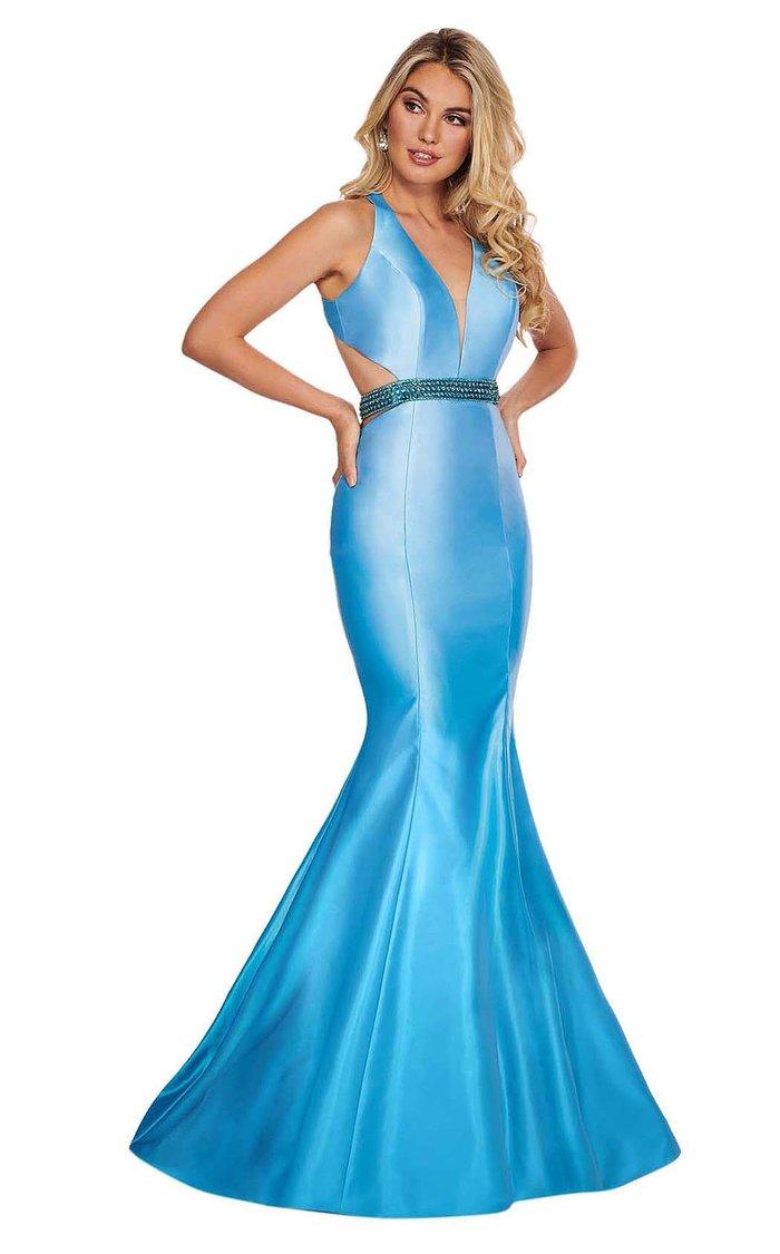 Rachel Allan Long Halter Mermaid Prom Dress 6413