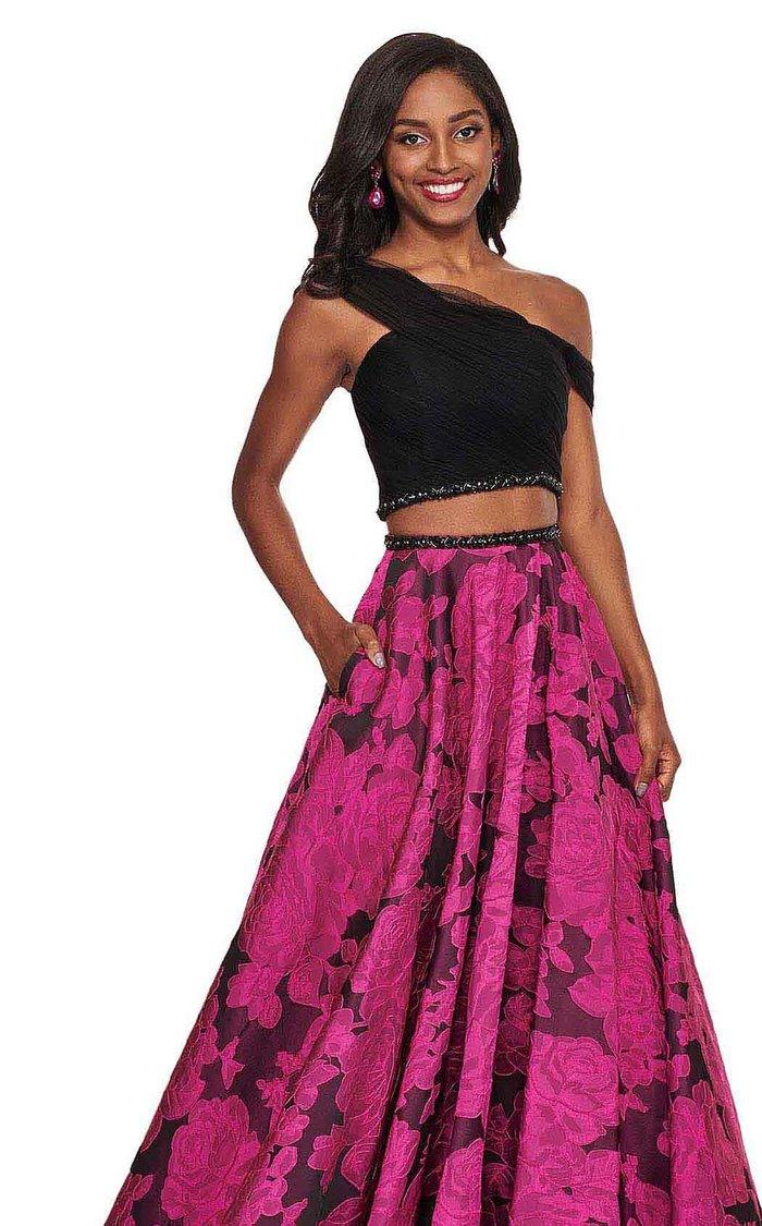 Rachel Allan Long One Shoulder Prom Ball Gown 6473