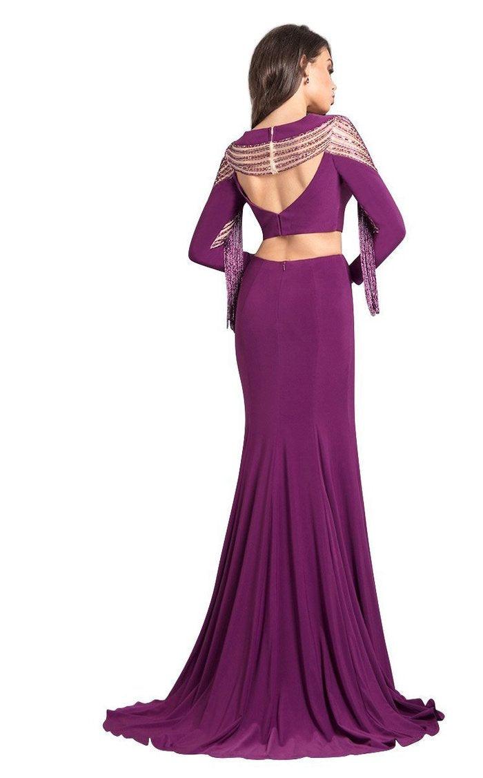 Rachel Allan Long Sexy Two Piece Prom Dress