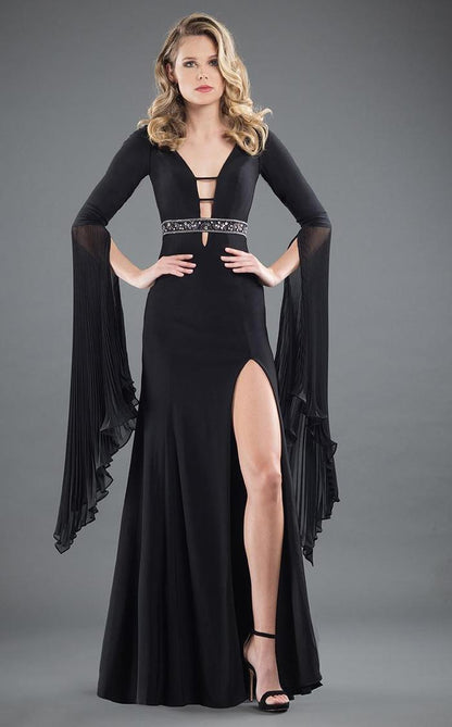 Rachel Allan Long Sleeve Formal Fitted Dress 8268 - The Dress Outlet