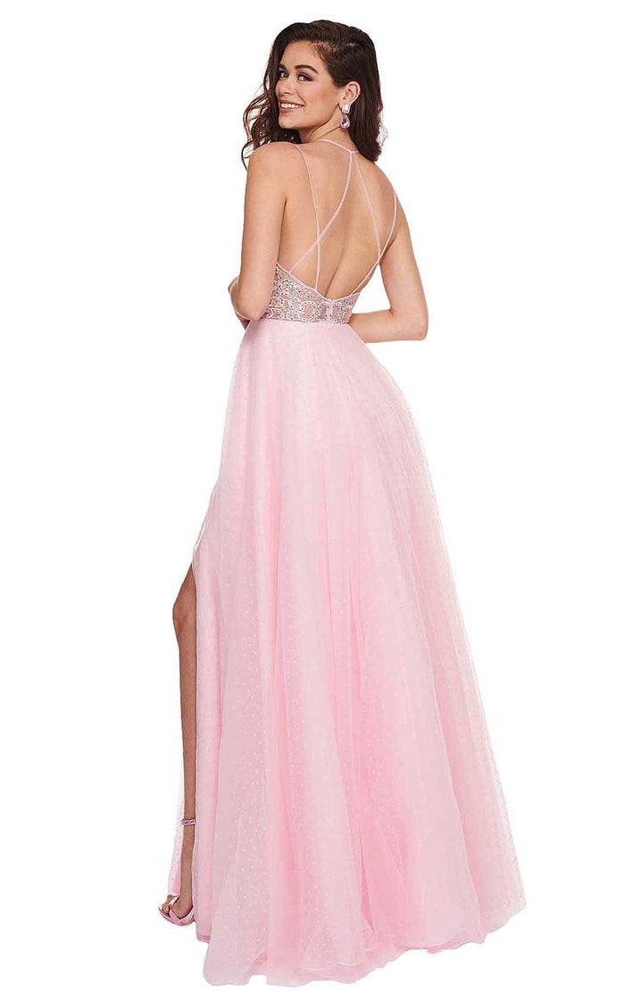 Rachel Allan Long Spaghetti Strap Prom Dress 6493