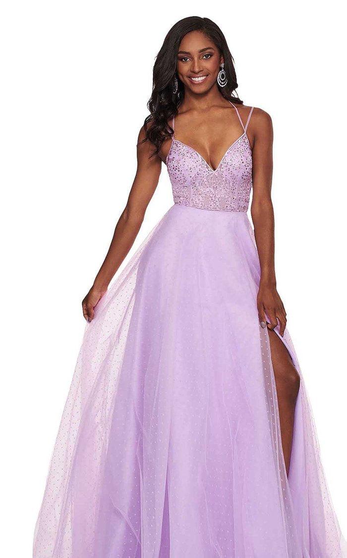 Rachel Allan Long Spaghetti Strap Prom Dress 6493