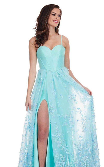 Rachel Allan Long Spaghetti Strap Prom Dress 6543 - The Dress Outlet