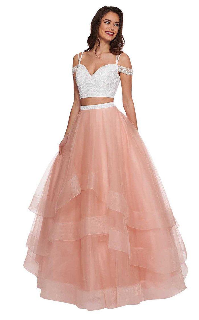 Rachel Allan Long Two Piece Prom Ball Gown 6434 - The Dress Outlet