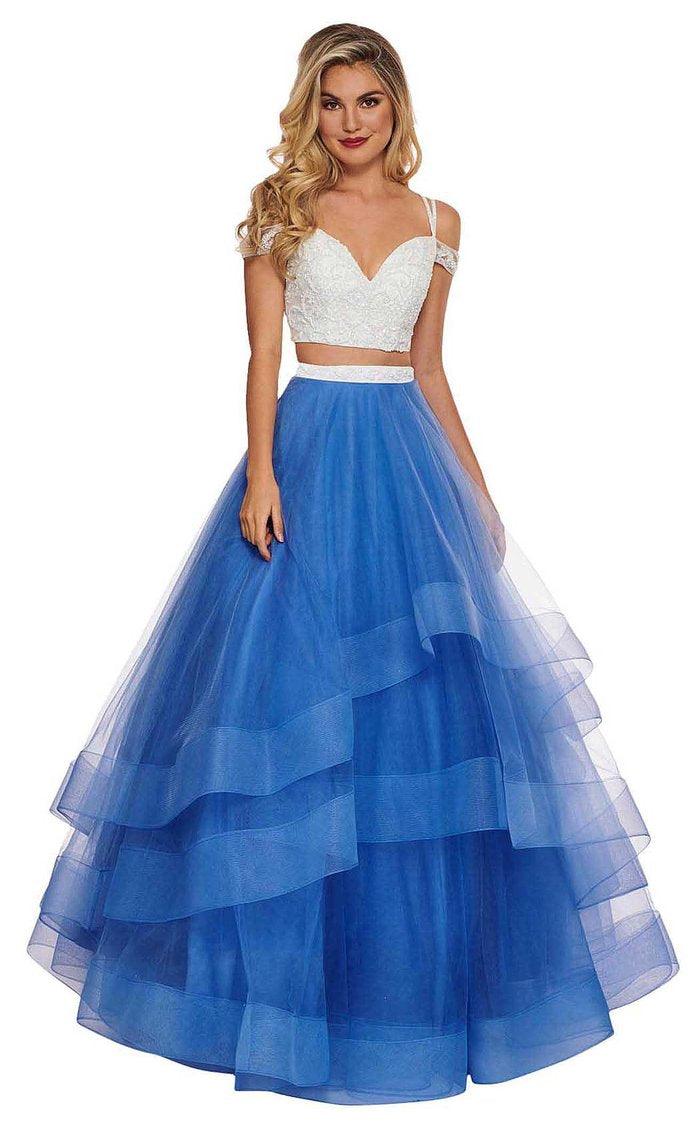 Rachel Allan Long Two Piece Prom Ball Gown 6434 - The Dress Outlet