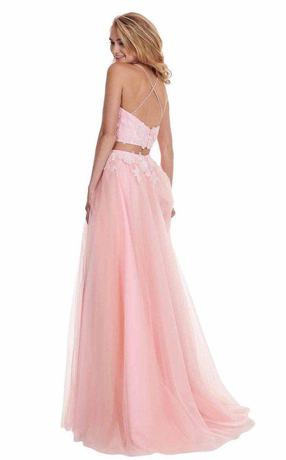 Rachel Allan Long Two Piece Prom Formal Dress 6466 - The Dress Outlet