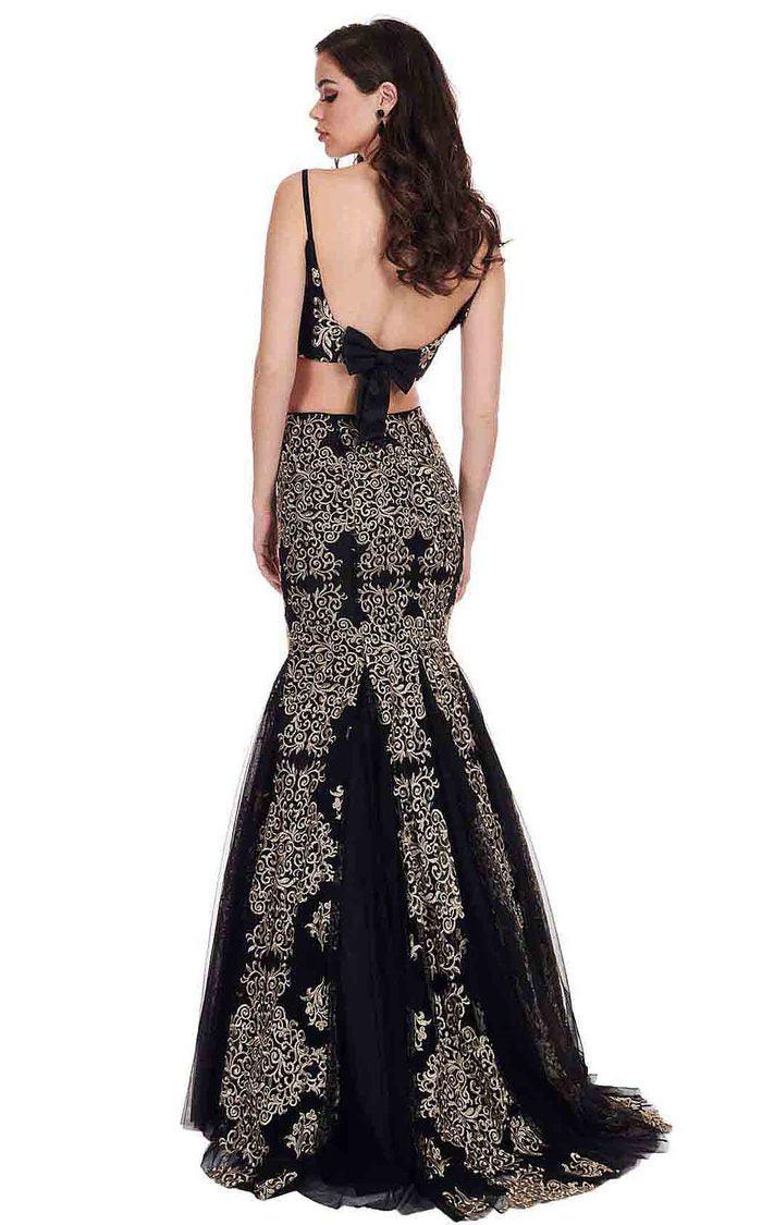 Rachel Allan Long Two Piece Prom Mermaid Dress 6560