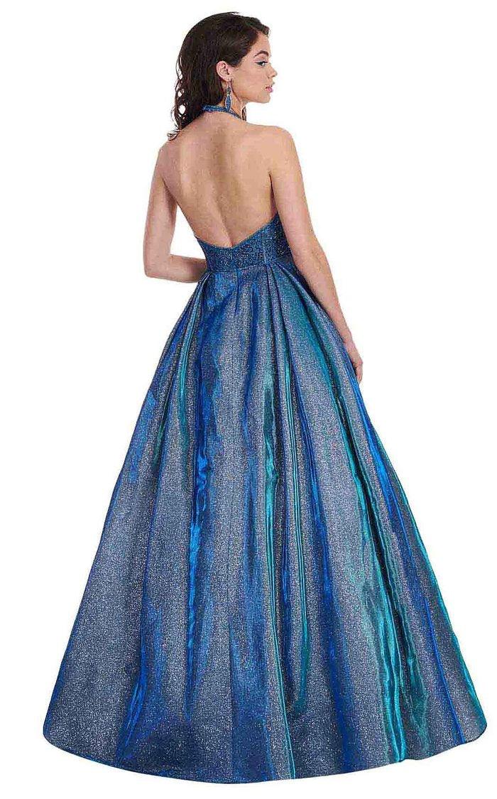 Rachel Allan Prom Halter Long Ball Gown 6414