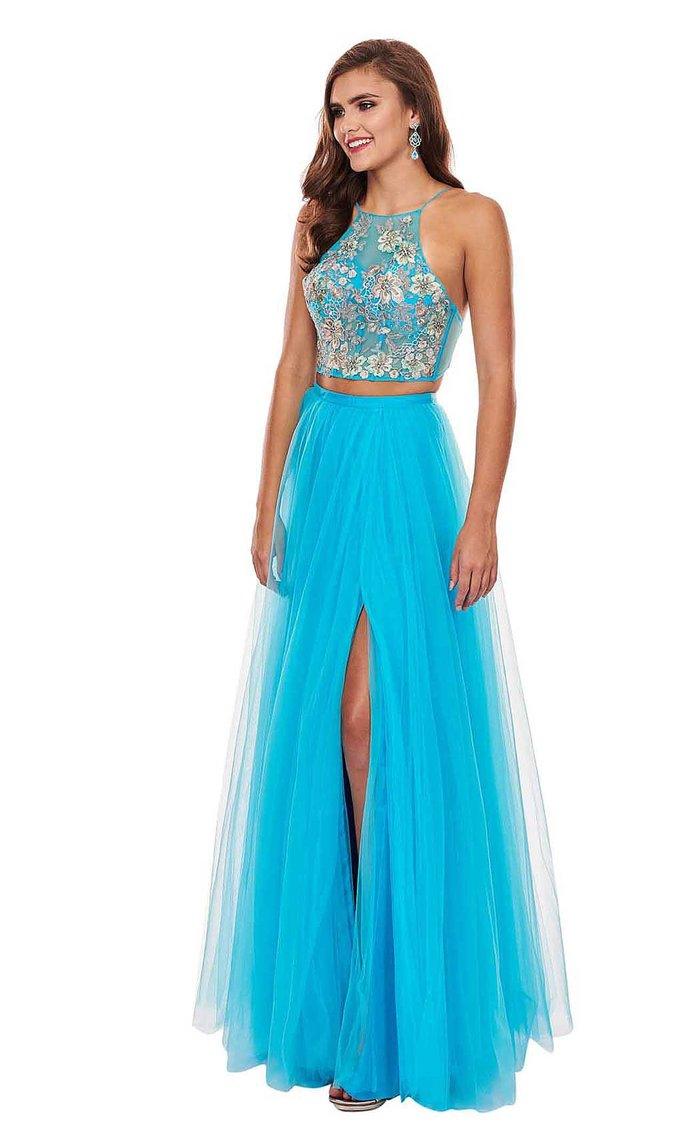 Rachel Allan Prom Halter Long Prom Dress 6596