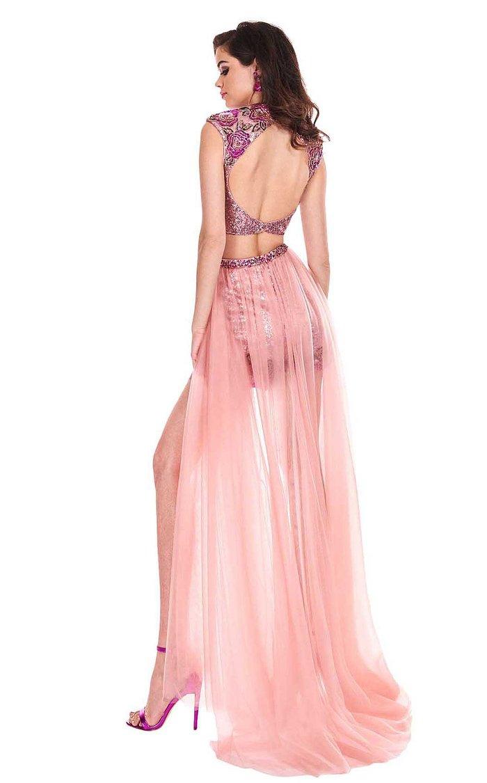 Rachel Allan Prom Long 2 Piece Overskirt Dress 6569 - The Dress Outlet