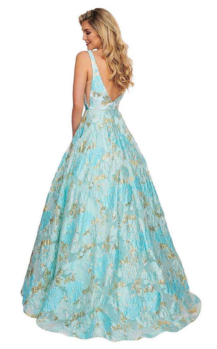 Rachel Allan Prom Long Brocade Ball Gown 6564