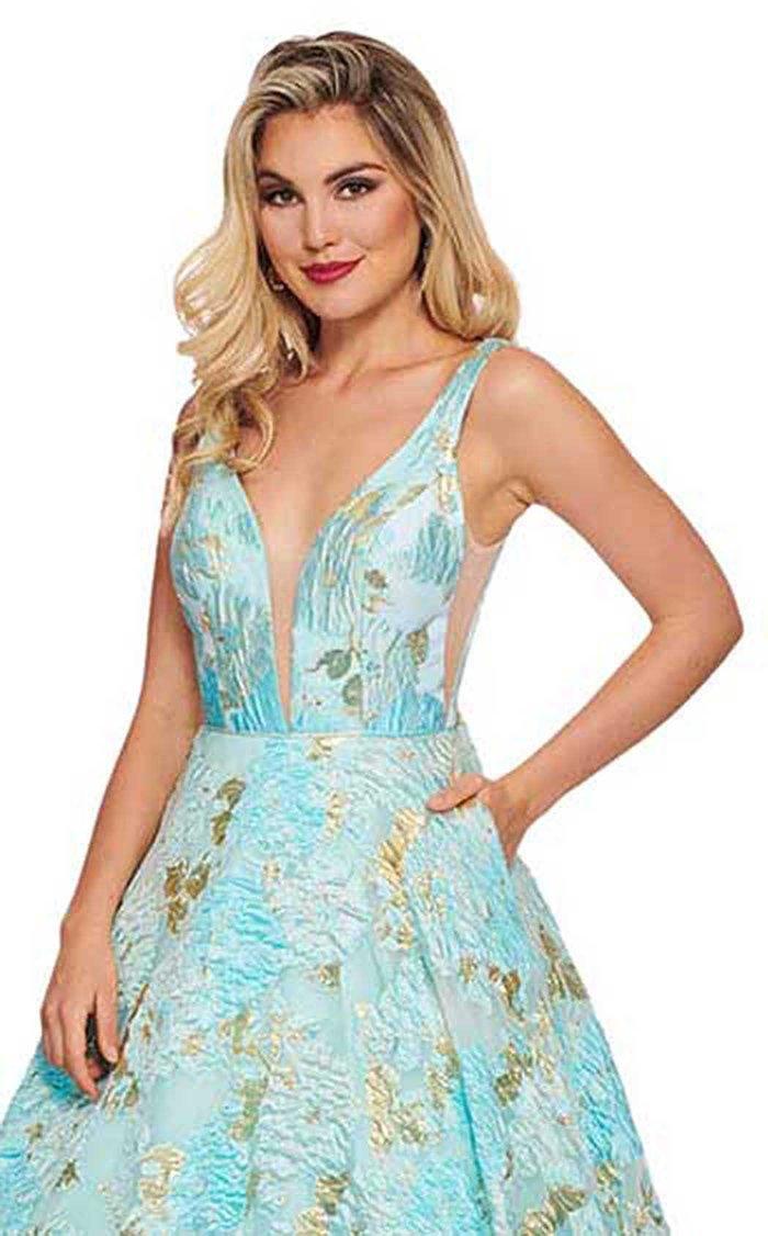 Rachel Allan Prom Long Brocade Ball Gown 6564