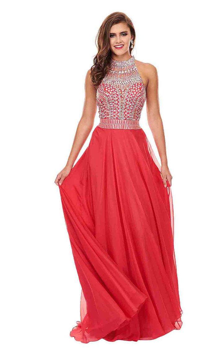 Rachel Allan Prom Long Formal Chiffon Dress 6568