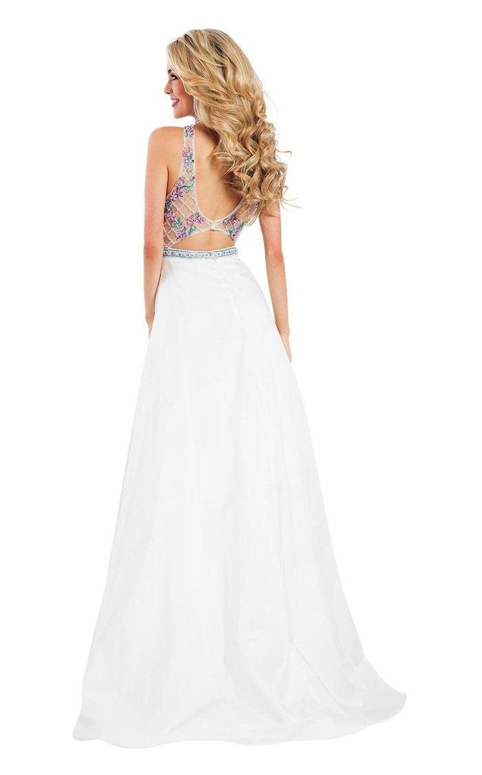 Rachel Allan Prom Long Halter Beaded Ball Gown 6051 - The Dress Outlet