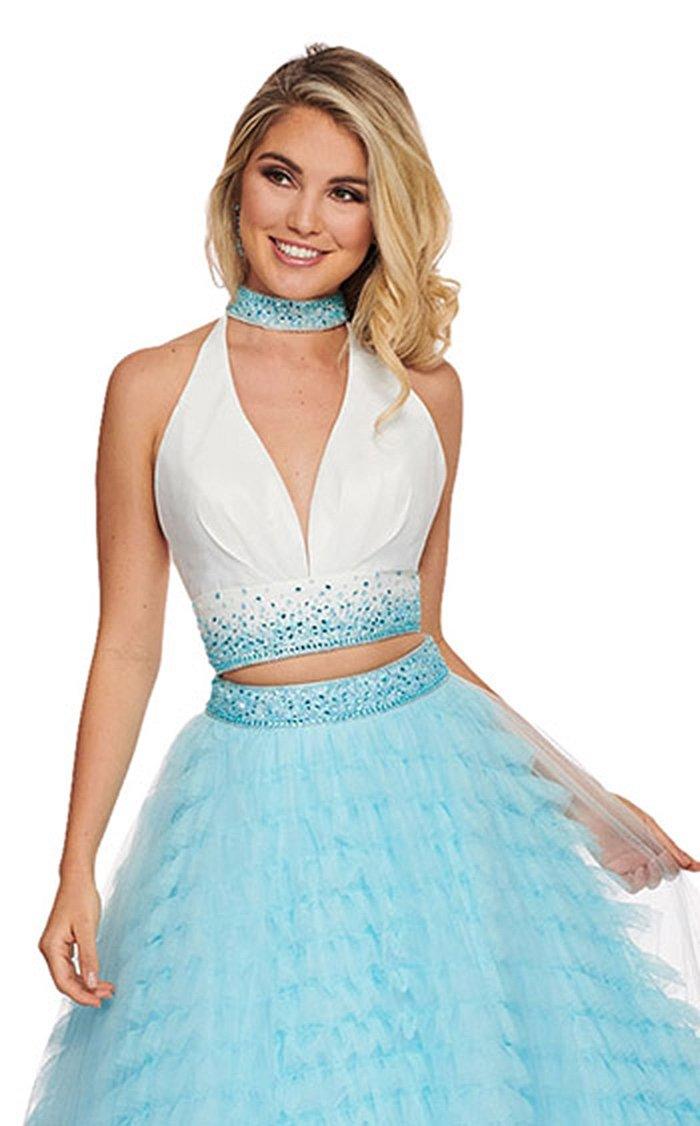 Rachel Allan Prom Long Halter Beaded Ball Gown 6524