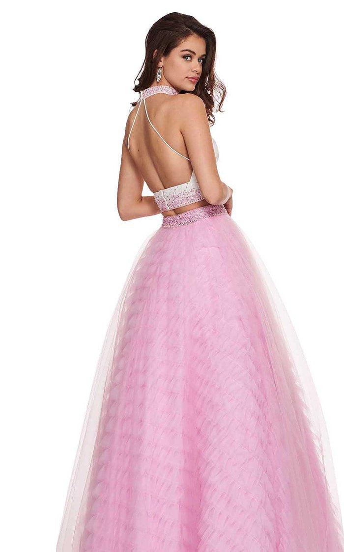 Rachel Allan Prom Long Halter Beaded Ball Gown 6524
