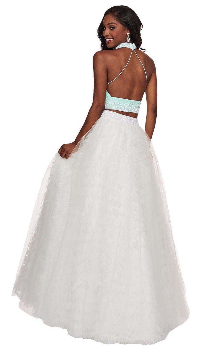 Rachel Allan Prom Long Halter Beaded Ball Gown 6524