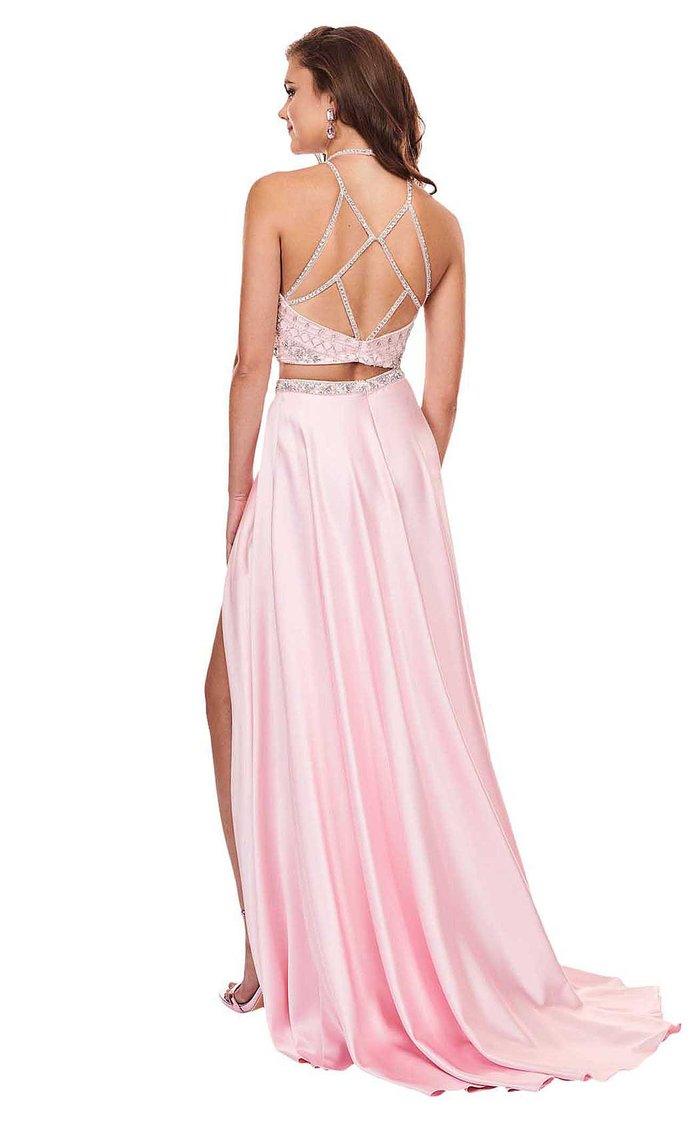 Rachel Allan Prom Long Halter Formal Dress 6497 - The Dress Outlet