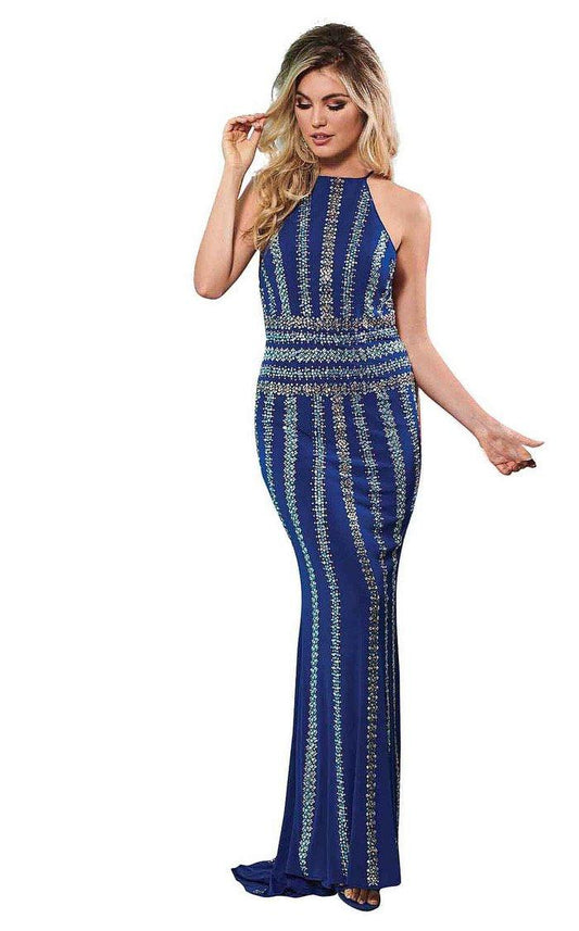 Rachel Allan Prom Long Halter Formal Dress 6575 - The Dress Outlet