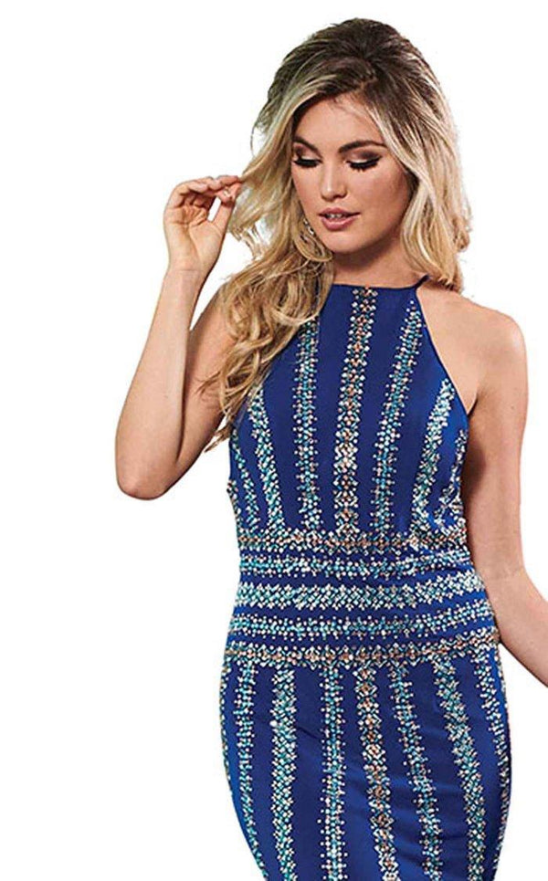 Rachel Allan Prom Long Halter Formal Dress 6575 - The Dress Outlet
