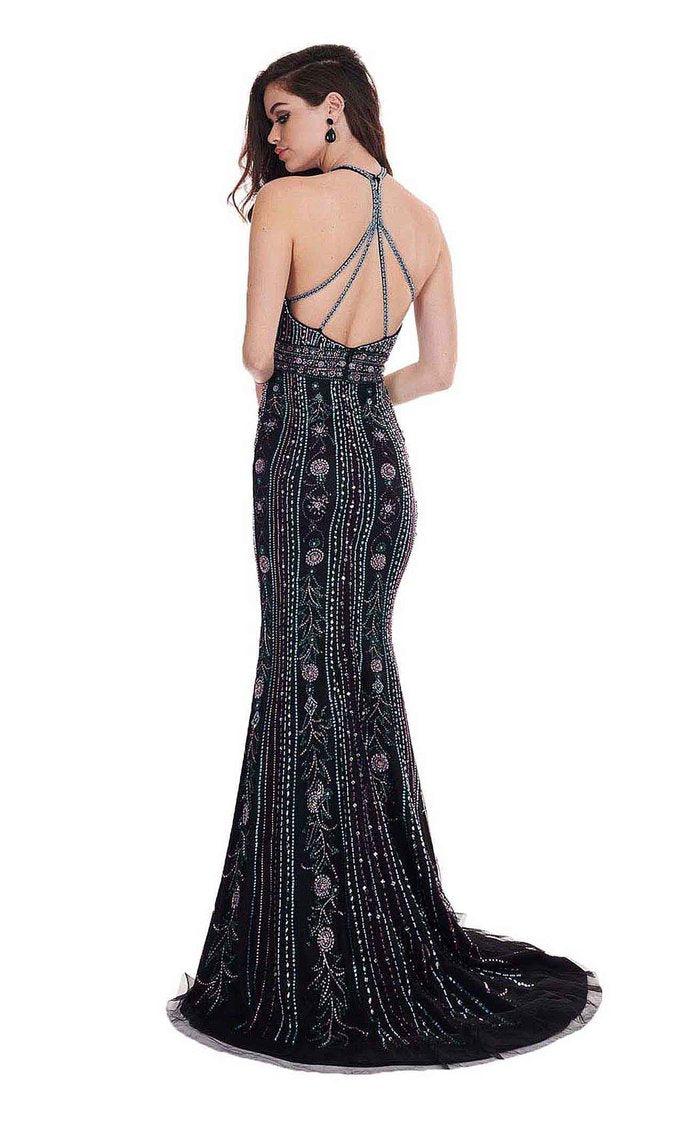 Rachel Allan Prom Long Halter Formal Dress 6625