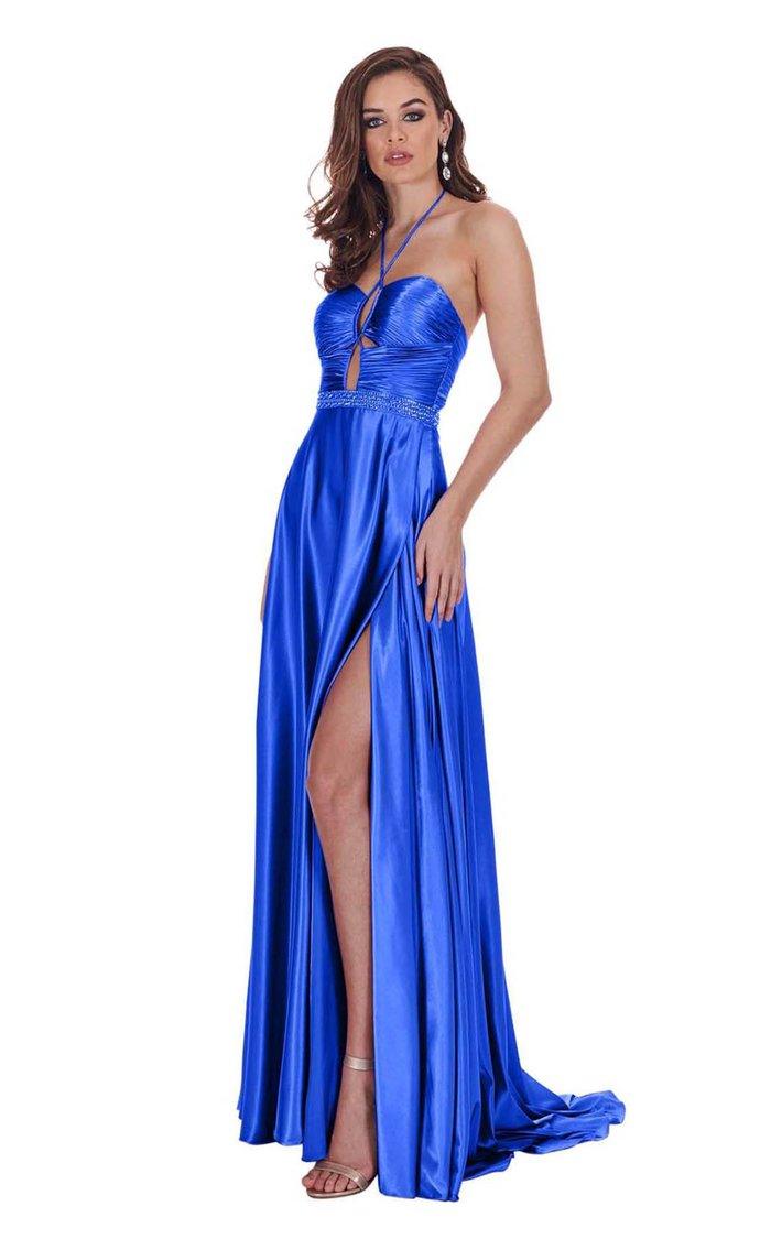 Rachel Allan Prom Long Halter Formal Prom Gown 6521
