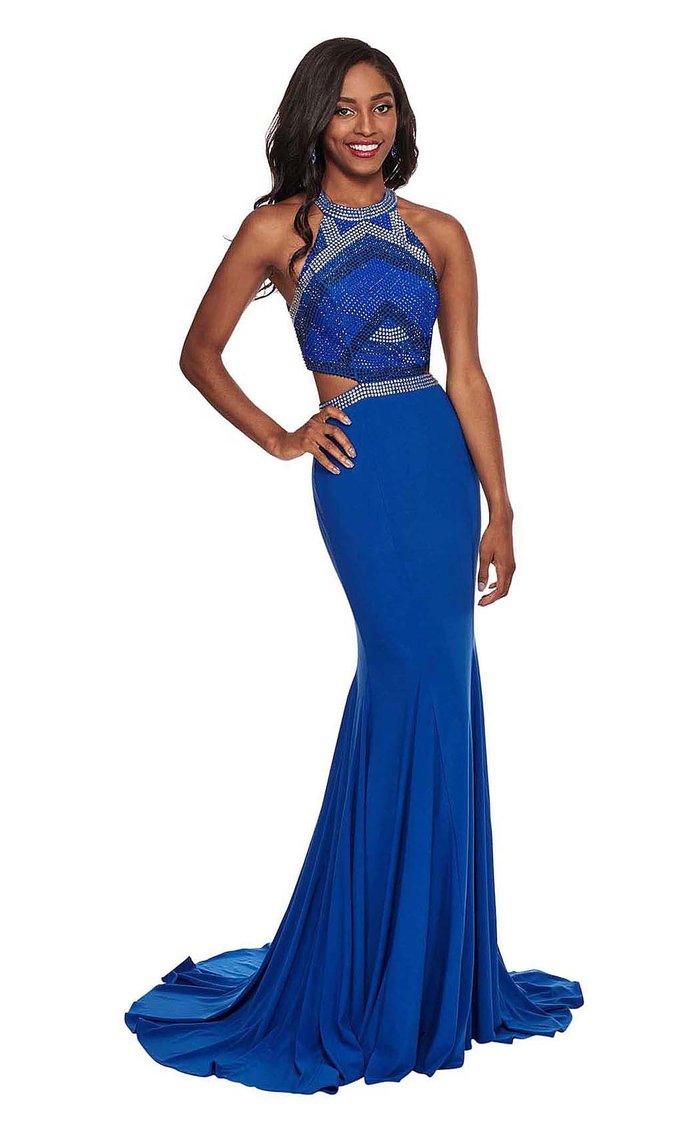 Rachel Allan Prom Long Halter Mermaid Dress 6444 - The Dress Outlet