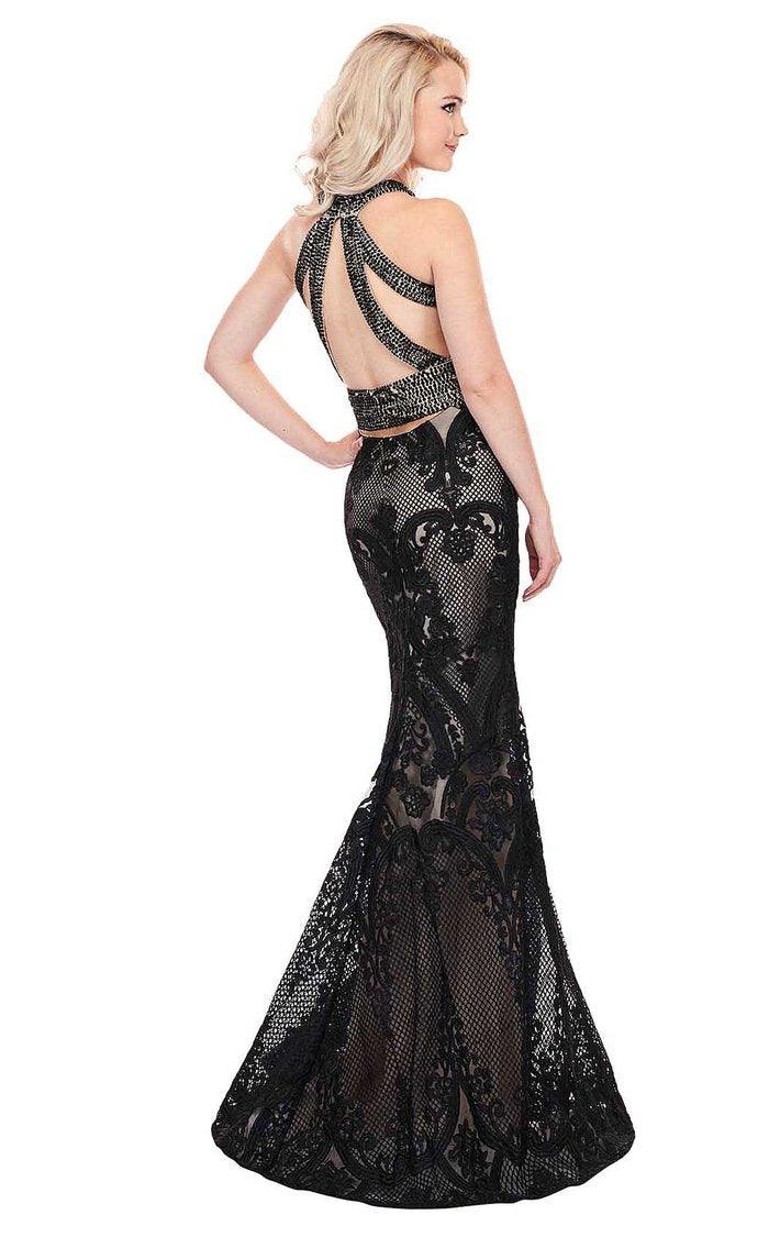 Rachel Allan Prom Long Halter Mermaid Dress 6462