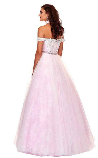 Rachel Allan Prom Long Off Shoulder Ball Gown 6516 - The Dress Outlet
