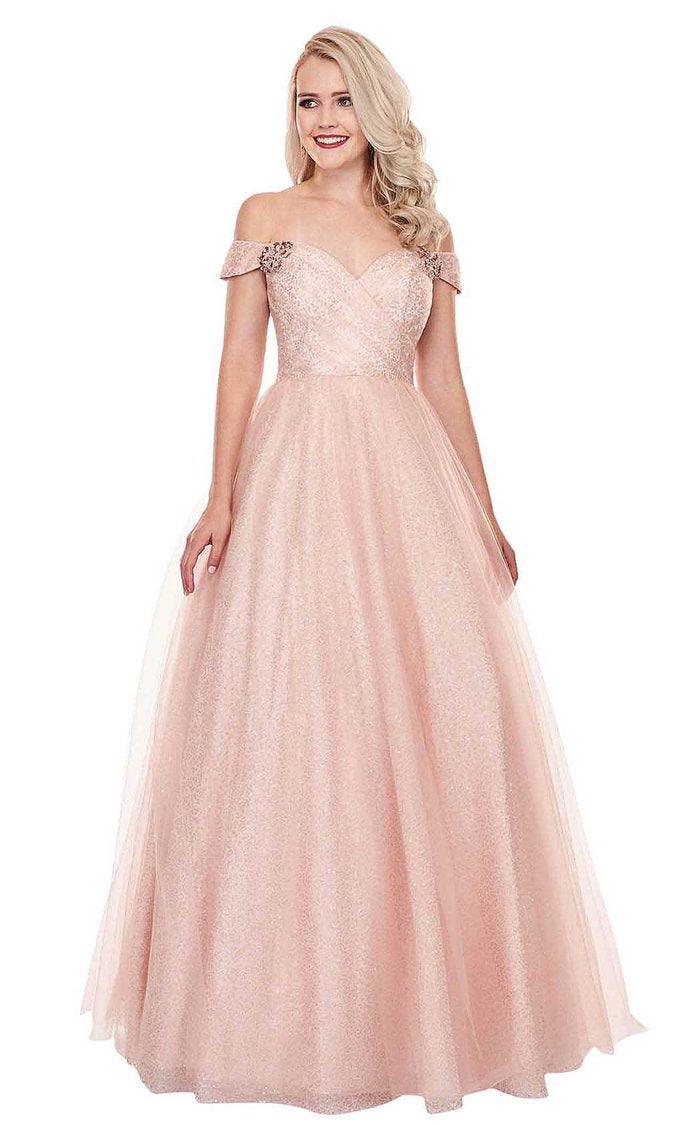 Rachel Allan Prom Long Off Shoulder Ball Gown 6530 - The Dress Outlet