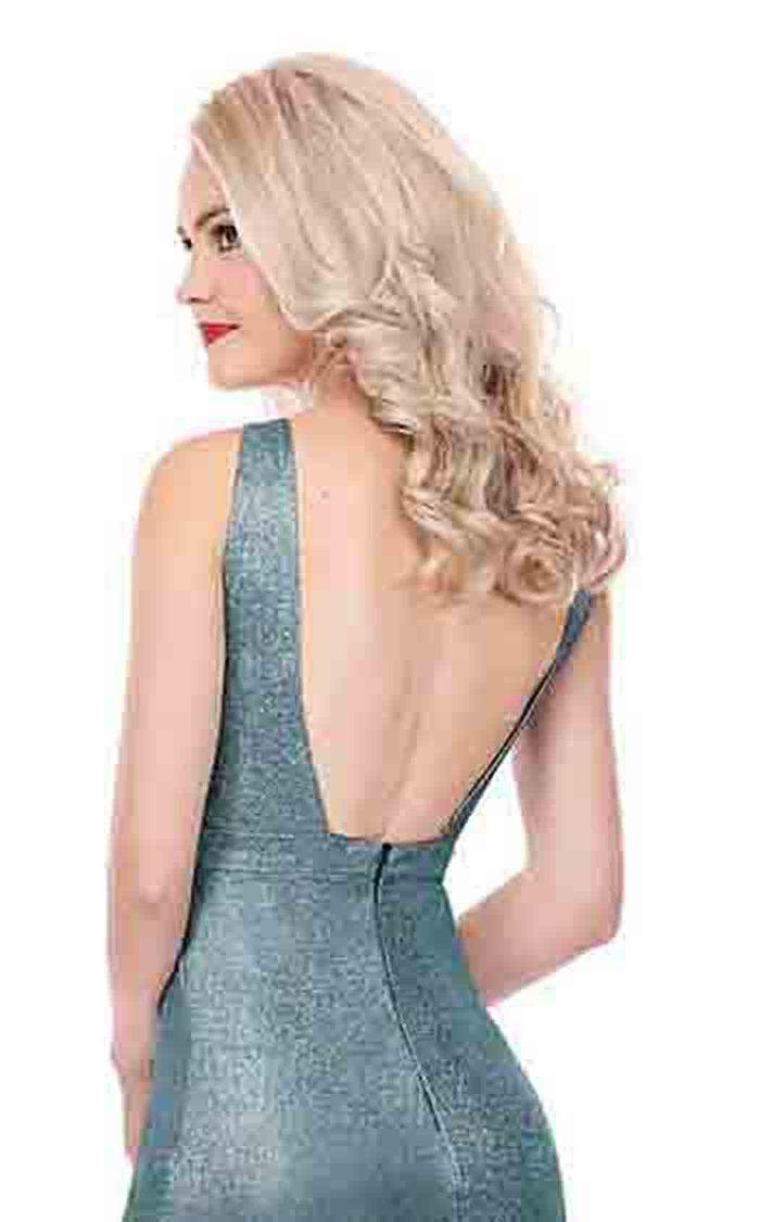 Rachel Allan Prom Long Sleeveless Metallic Gown 6529