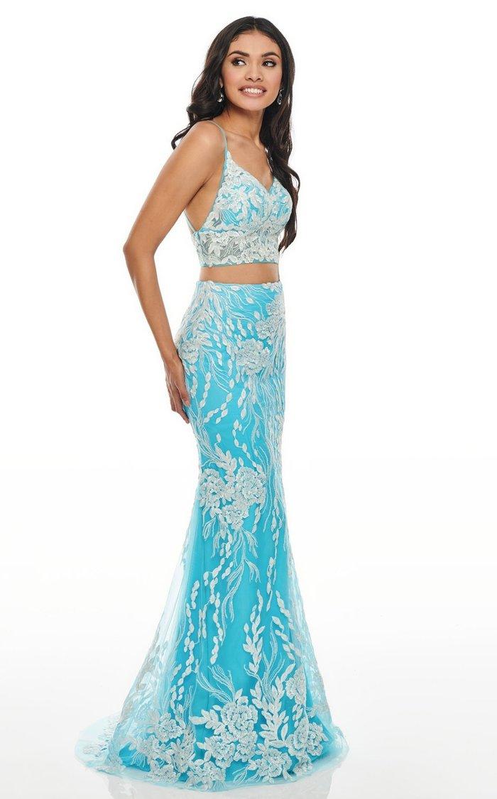 Rachel Allan Prom Long Two Piece Formal Gown 7072CL - The Dress Outlet
