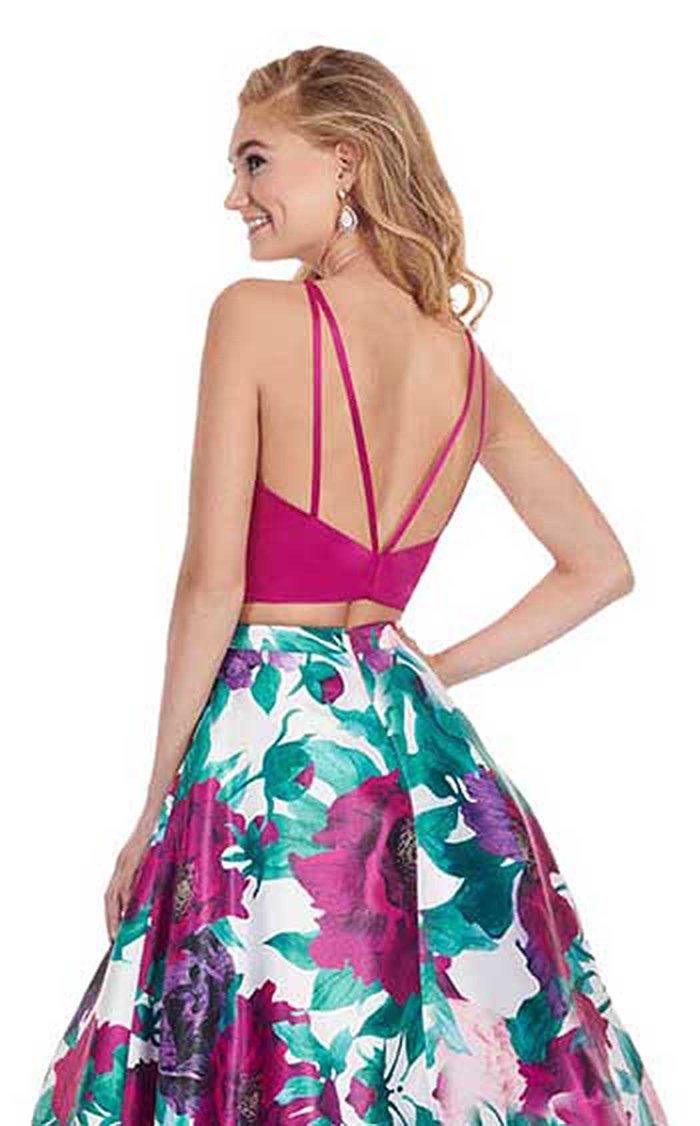 Rachel Allan Prom Long Two Piece Halter Dress 6438