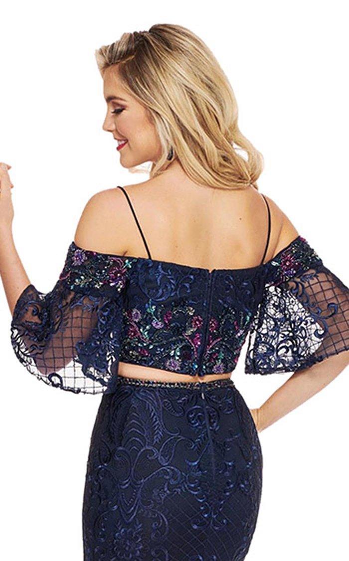 Rachel Allan Prom Long Two Piece Lace Dress 6571