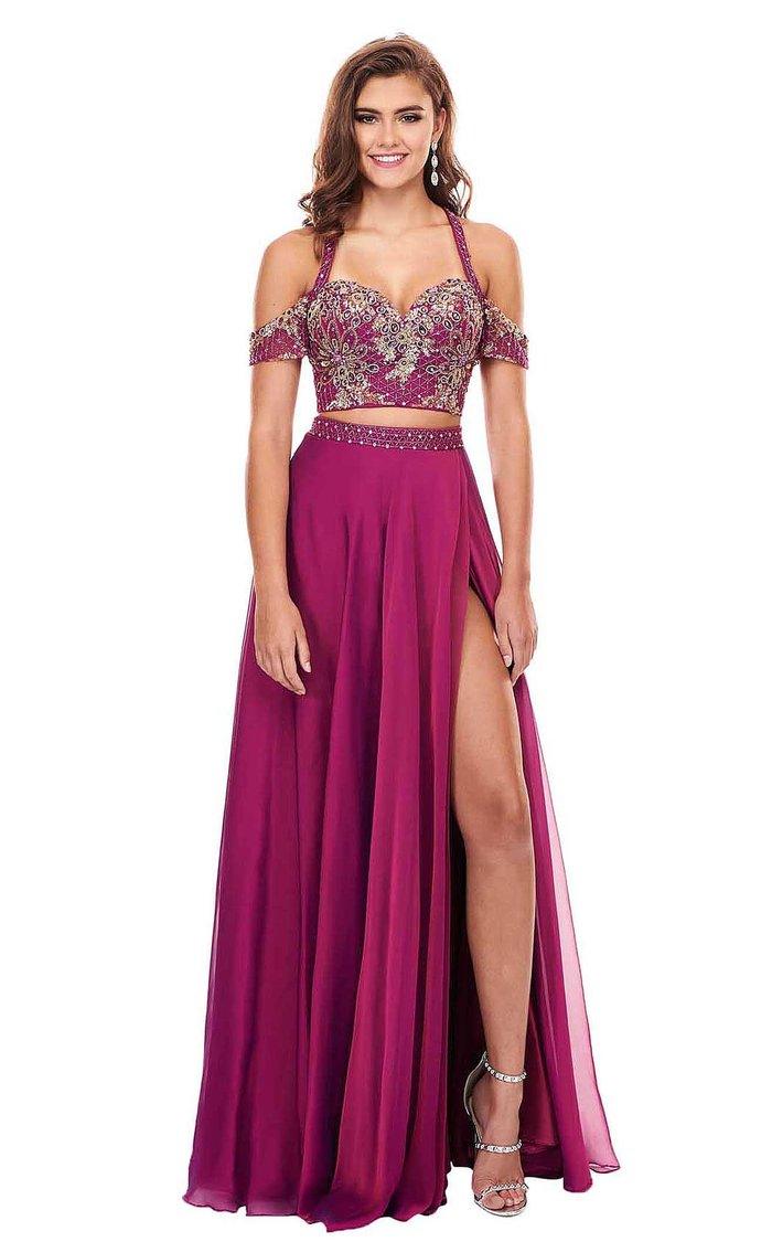 Rachel Allan Prom Off Shoulder Long Dress 6411