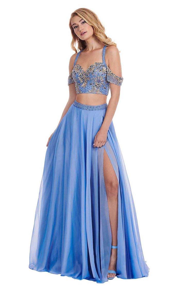 Rachel Allan Prom Off Shoulder Long Dress 6411