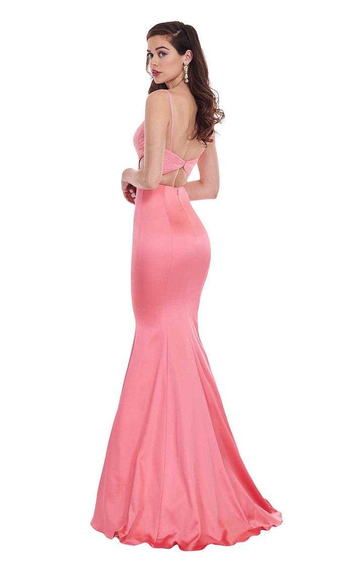 Rachel Allan Long Spaghetti Strap Prom Dress 6543