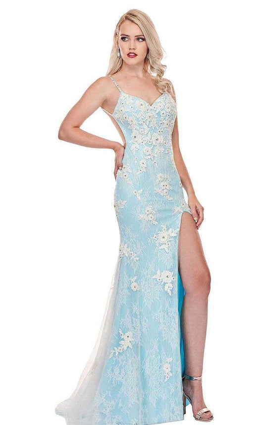 Rachel Allan Prom Spaghetti Strap Long Dress 6640 - The Dress Outlet