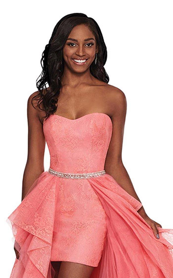 Rachel Allan Prom Strapless High Low Dress 6406 - The Dress Outlet