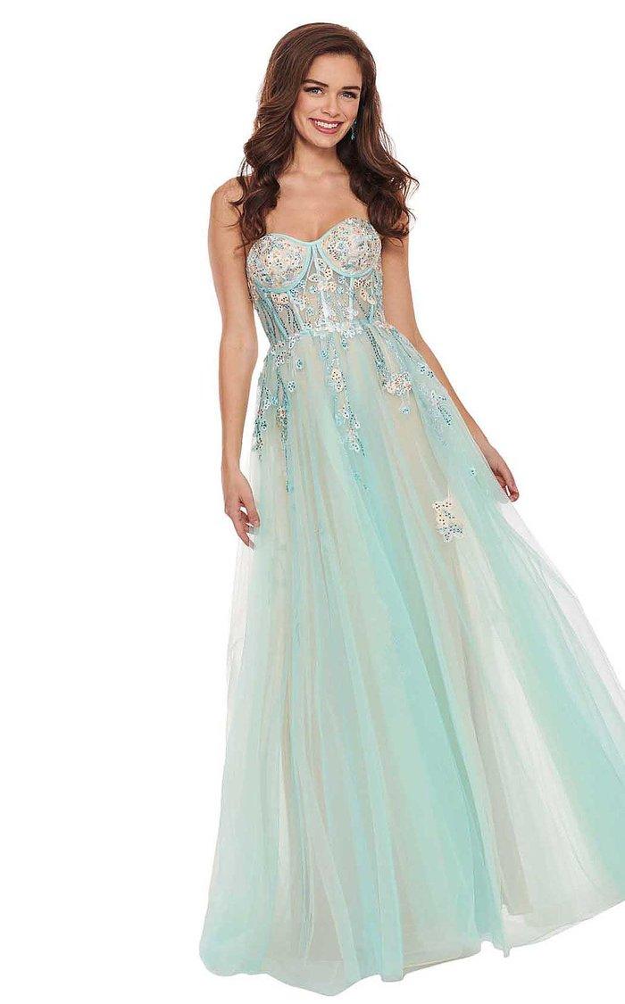 Rachel Allan Prom Strapless Long Formal Dress 6474 - The Dress Outlet
