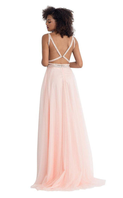 Rachel Allan Prom Two Piece Beaded Long Dress 6118 - The Dress Outlet
