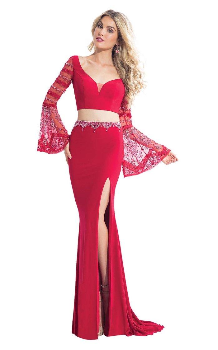 Red Rachel Allan Prom Two Piece Fitted Long Dress 6122 for $159.0 – The ...