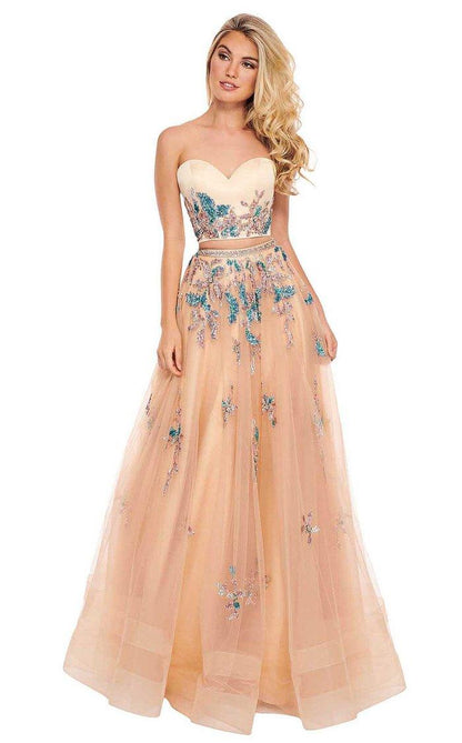 Rachel Allan Prom Two Piece Long Ball Gown 6428 - The Dress Outlet