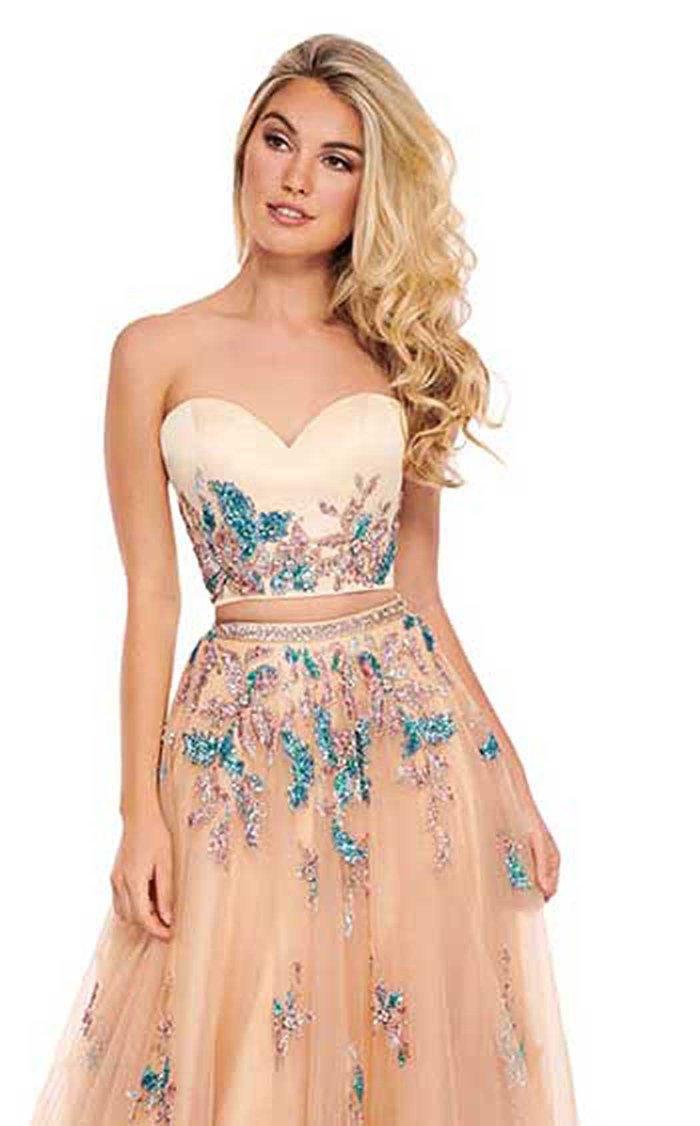 Rachel Allan Prom Two Piece Long Ball Gown 6428