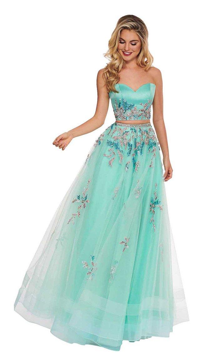 Rachel Allan Prom Two Piece Long Ball Gown 6428