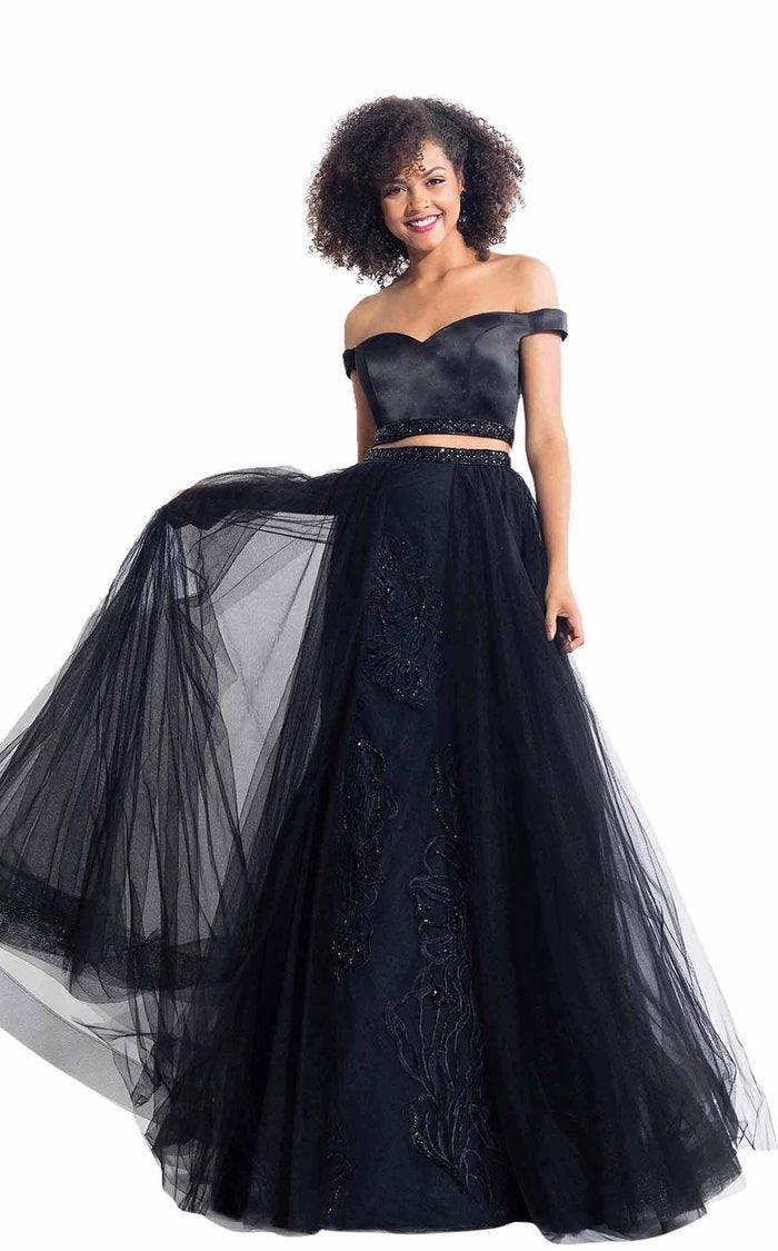 Rachel Allan Prom Two Piece Long Formal Dress 6198 - The Dress Outlet